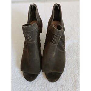 Vince Camuto Womens Size 7W Heel‎ Zip Cone Heel Ebelin  Brown Ankle Boot